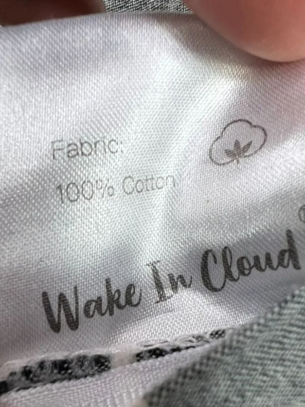 Wake In Cloud 100% Cotton Gray Striped Zip Duvet Cover Bedding Lightweight